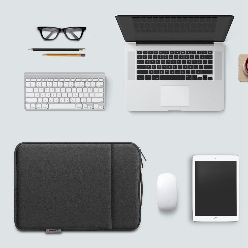 Samsung Galaxy Tab S9  Plus Notebooktasche Schutzhülle Sleeve aus Oxford Material   Trageschlaufe  - Schwarz
