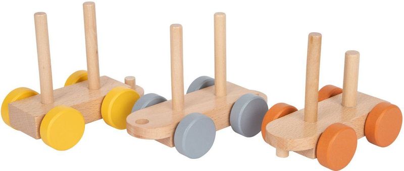 Small Foot - Houten Stapelblokken Trein - Safari - 16dlg.