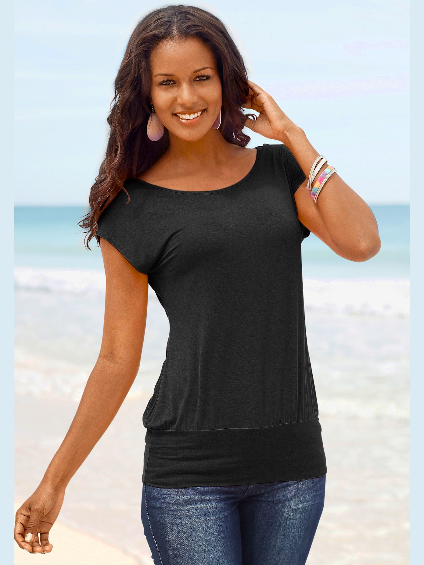 T-shirt long t-shirt lascana aux superbes coloris