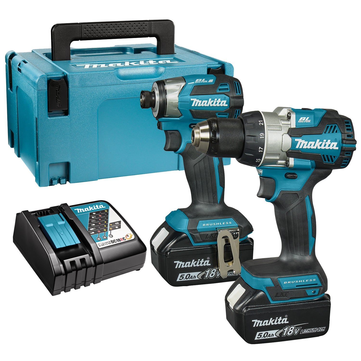 Makita DLX2527TJ Accu Combiset 2-delig (DDF489   DTD173) 18V 5.0Ah in Mbox