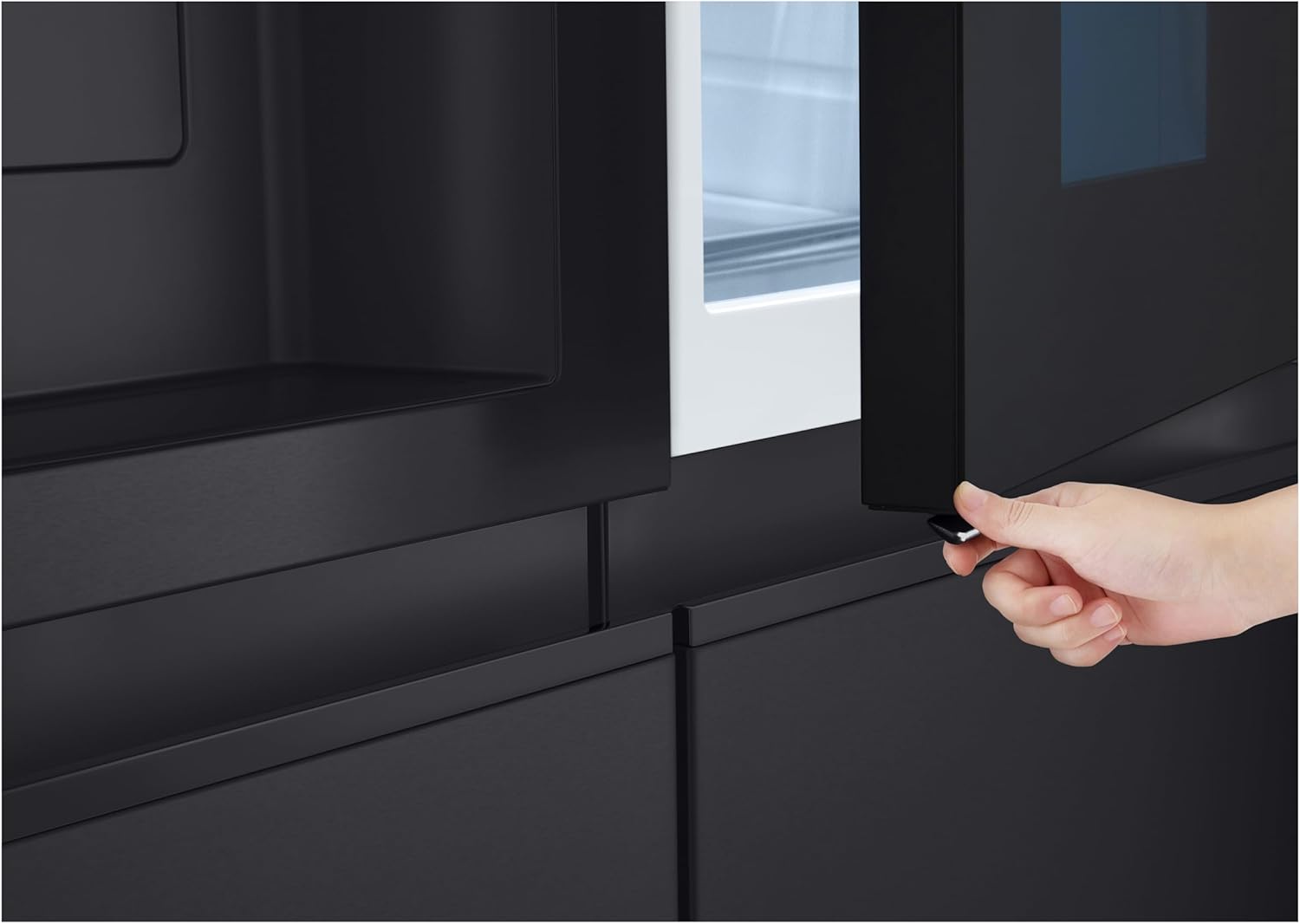 LG Side by Side GSXE81EVBD mit Wassertank, Total No Frost, InstaView, 91,3 cm breit, schwarz