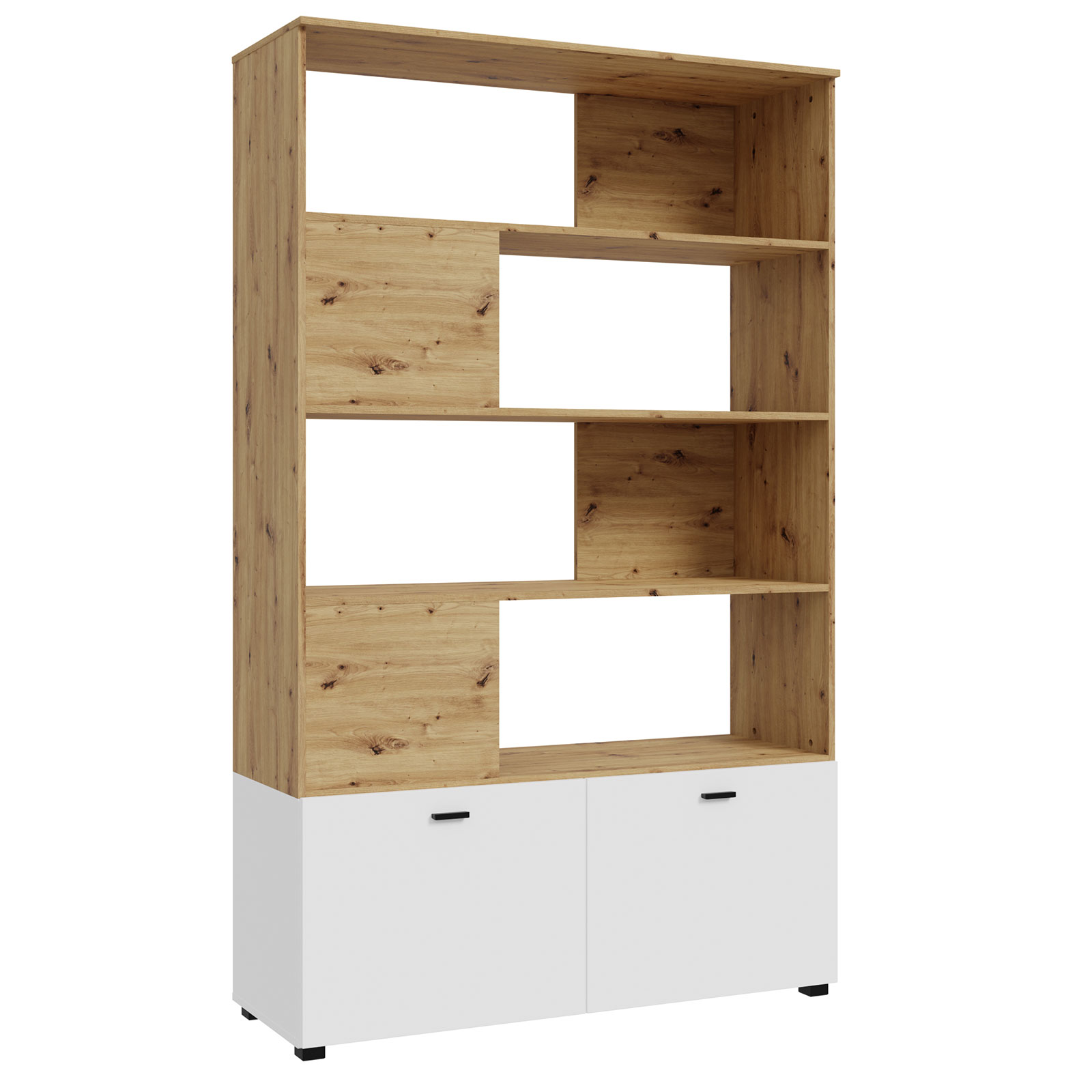Regal - weiß - Artisan Eiche - 120 cm