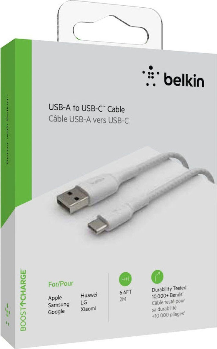 Belkin USB-Kabel »USB-C/USB-A Kabel ummantelt, 2m« USB-C USB Typ A 200 cm