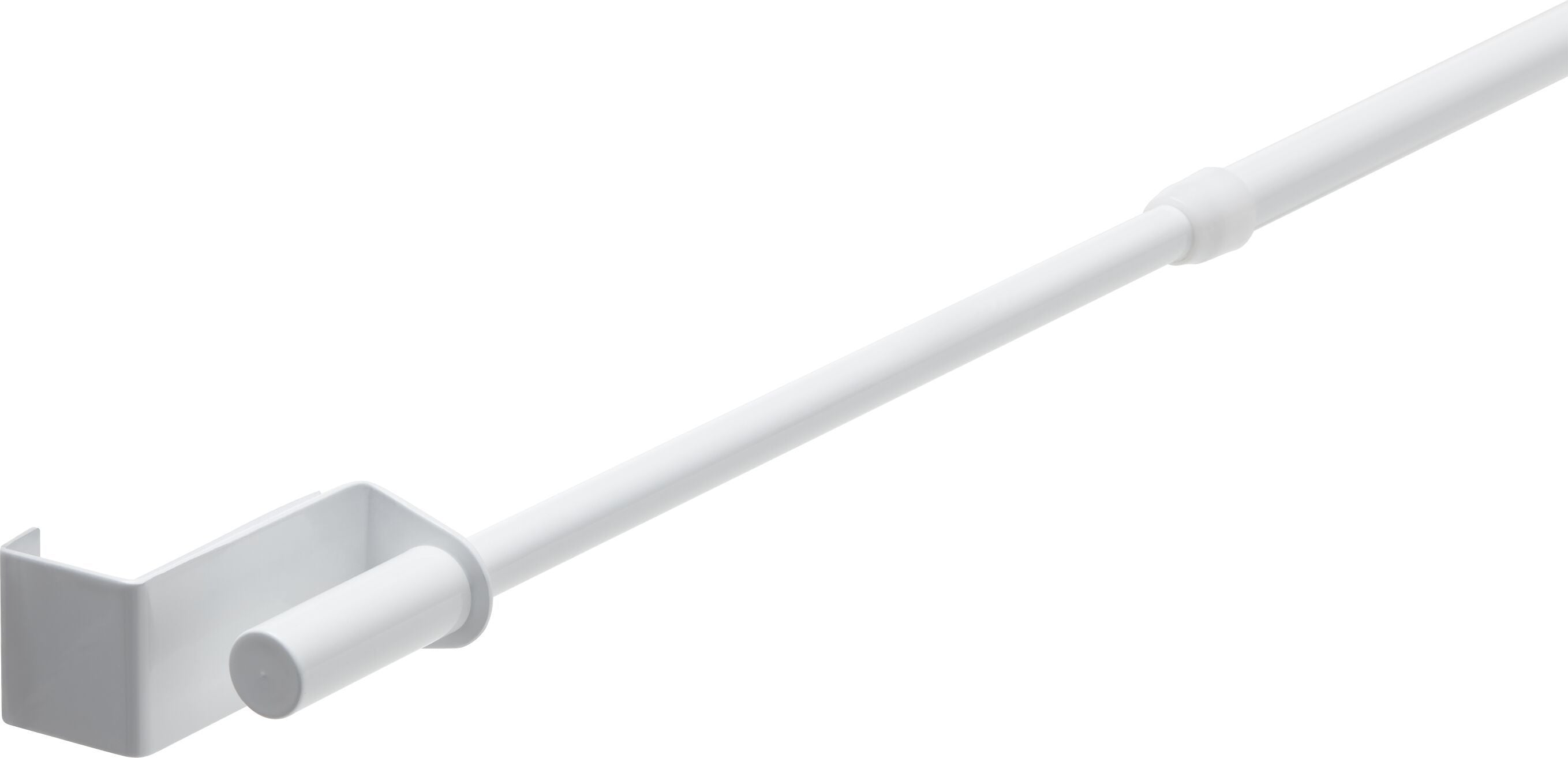 ELEGANCE Vorhangringe mit Klammern - Weiss / B: 130.0 cm