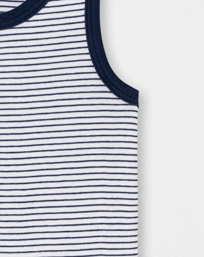 Unterhemd NEW STRIPES 2er-Pack in weiß/navy