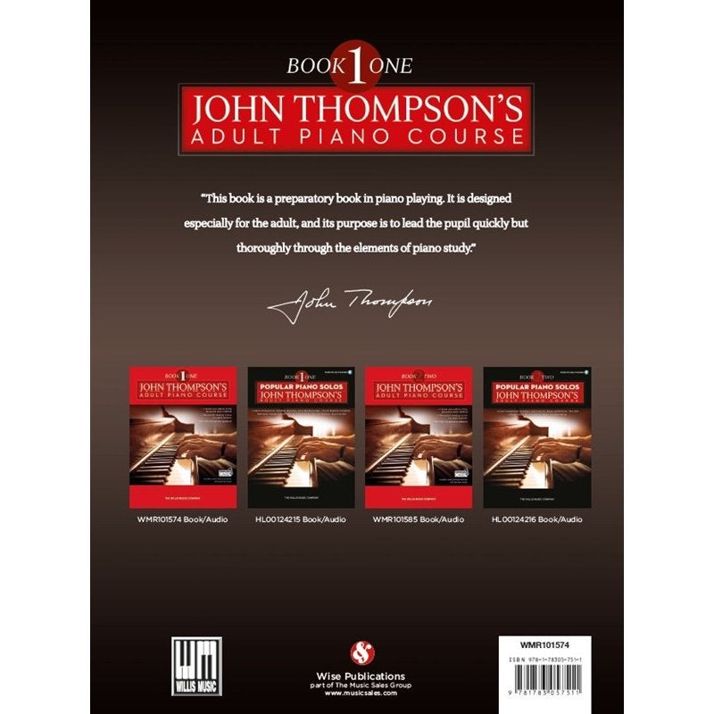 Willis Music - John Thompson's Adult Piano Course: book 1