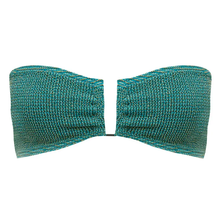Bond-Eye Haut de Maillot Blake Métallisé | Vert Jade