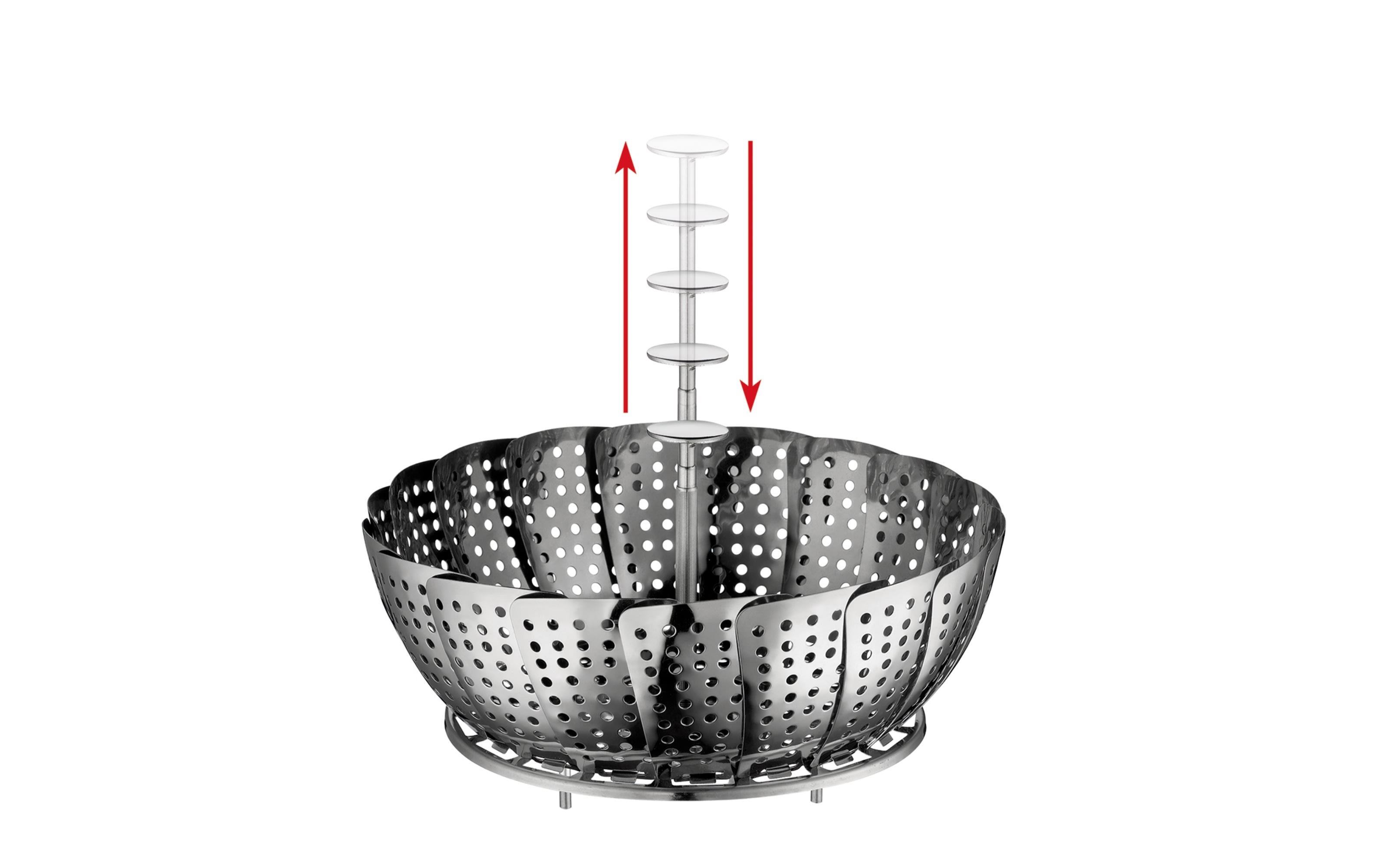 Dämpfeinsatz in Edelstahl, 24 cm