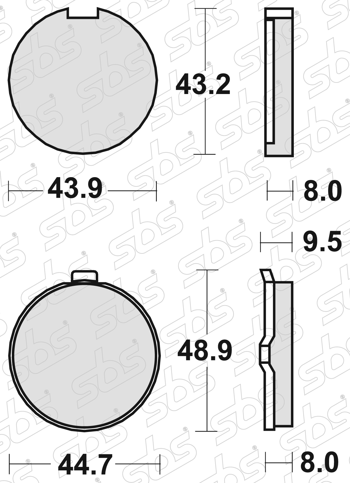 SBS - Plaquettes de frein 524 HF