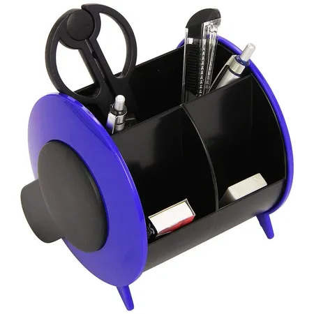 Idena Foxy Bürobutlerset 10tlg rund, schwarz/blau