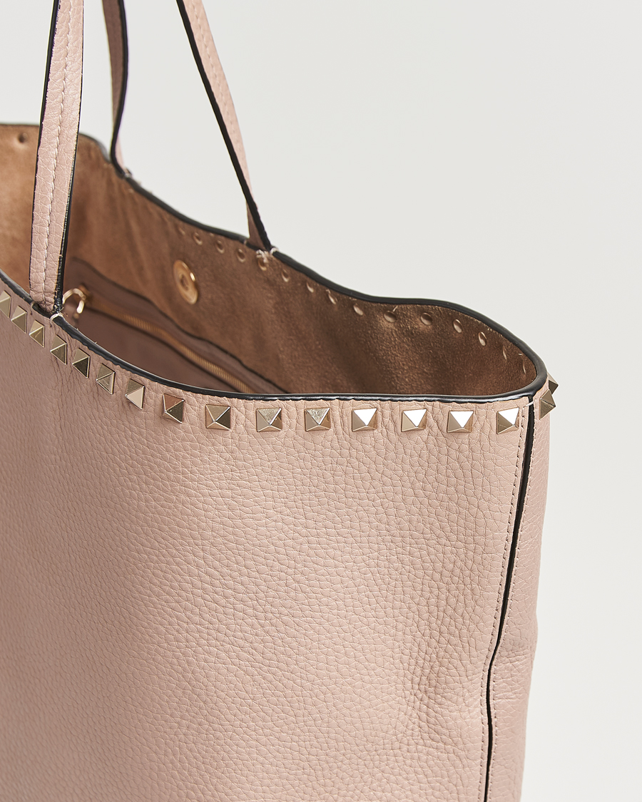 Valentino Pre-Owned Medium Rockstud Tote Bag Poudre