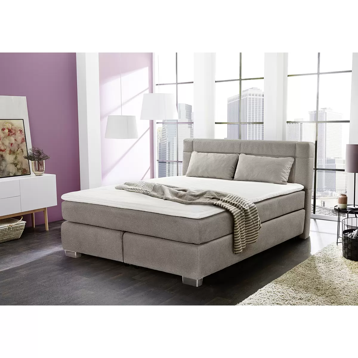 Boxspringbett Recife Mix 160x200 Braun