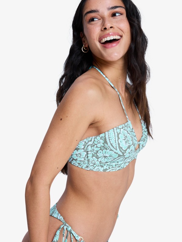 Wildside Paisley Bandeau Haut de bikini bandeau Vert Femme