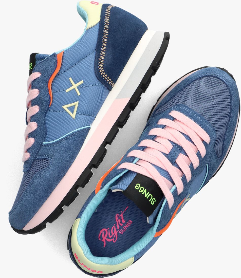 SUN68 blauwe sun68 lage sneakers ally color explosion