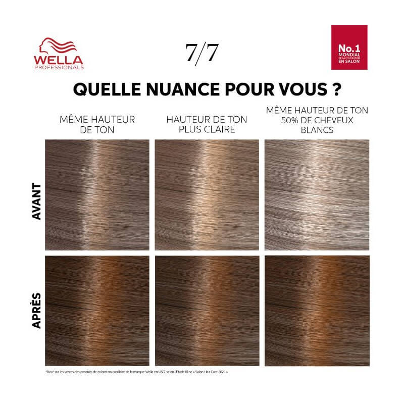 Kit de coloration Blond Marron Walnut Brown Color Touch Fresh-Up 7/7 Wella
