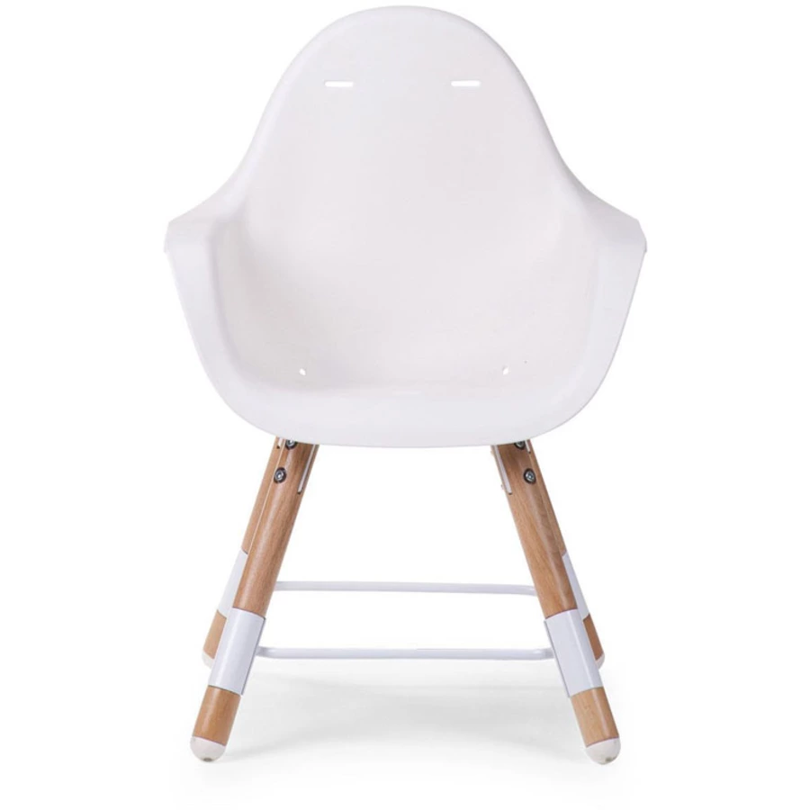 CHILDHOME Hochstuhl Evolu 2 natur  weiß 2 in 1 + Ring
