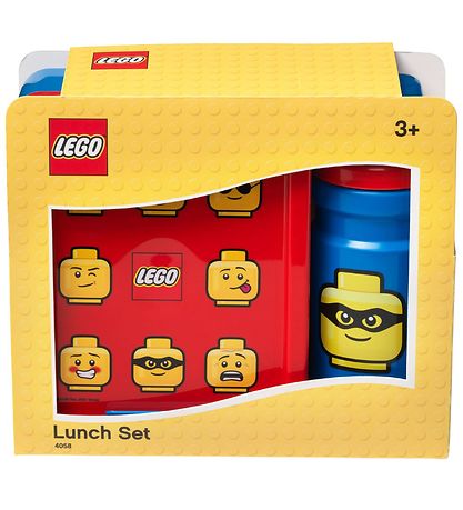 LEGO? Storage Madkasse/Drikkedunk - Iconic - Blå/R?d