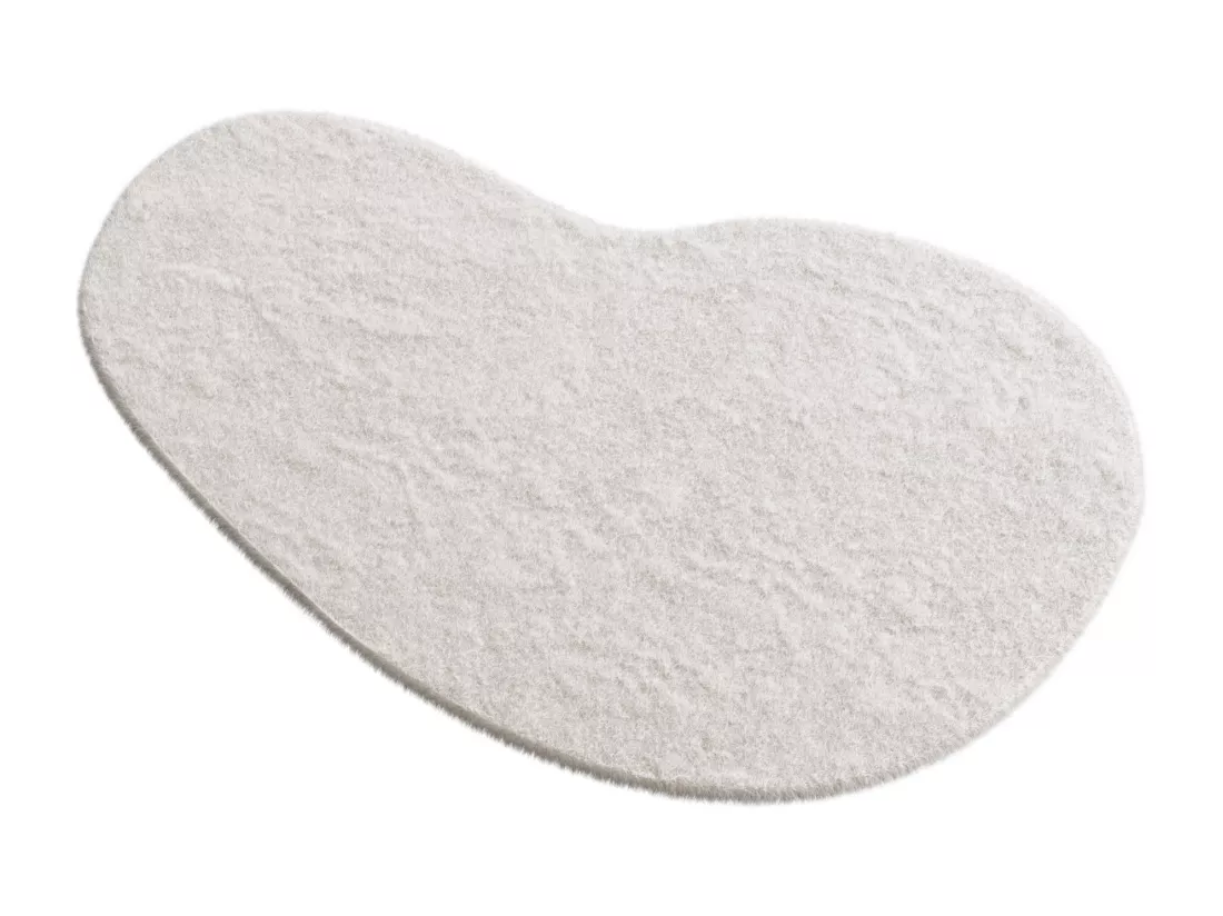 Tapis shaggy organique effet fourrure - 120 x 180 cm - Beige - GIRONA