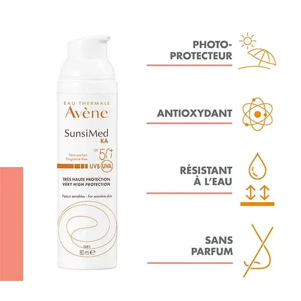 Protetor solar Avène SunsiMed KA FPS 50+ 80ml