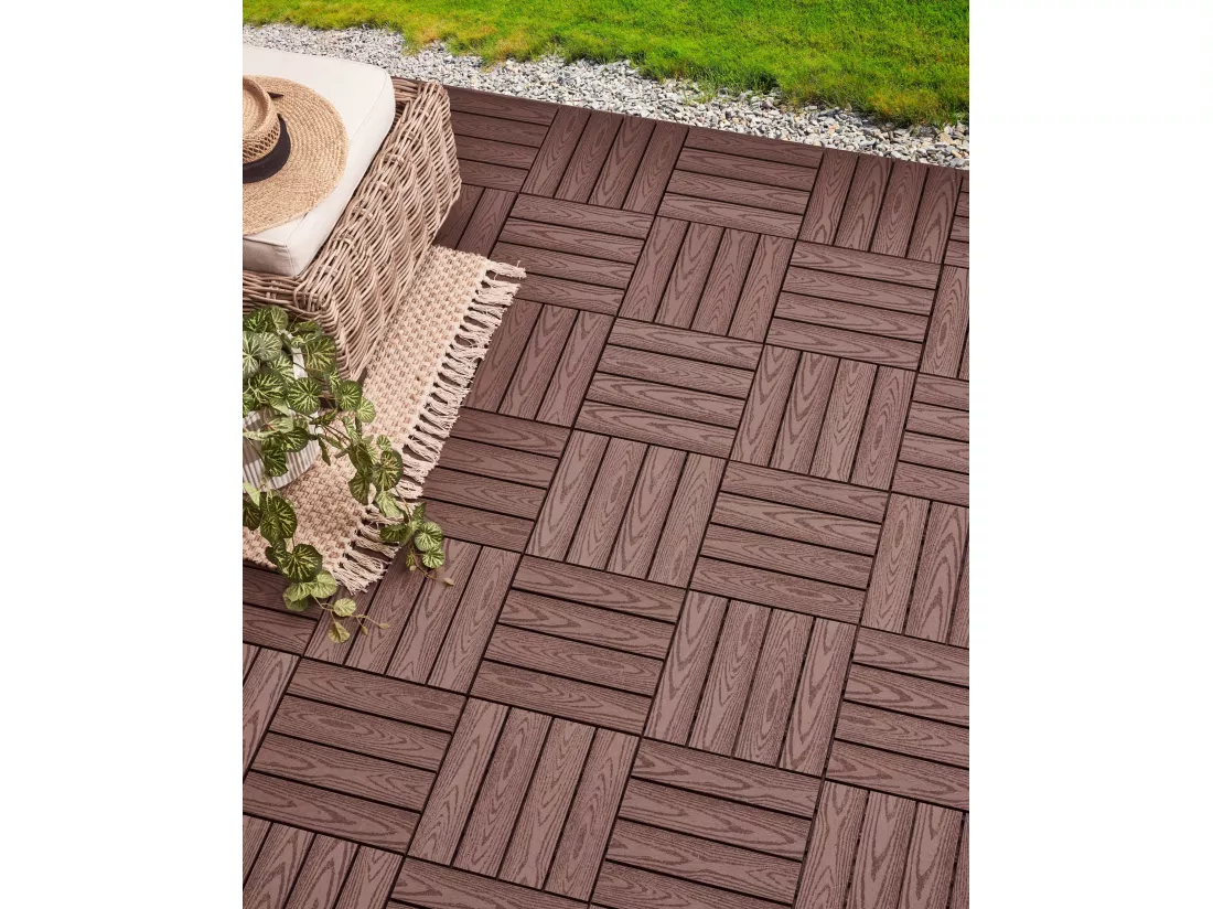 Caillebotis ATESSA Composite bois-plastique (WPC) Marron
