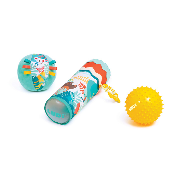 Tapis dalles animaux avec rouleau et balles