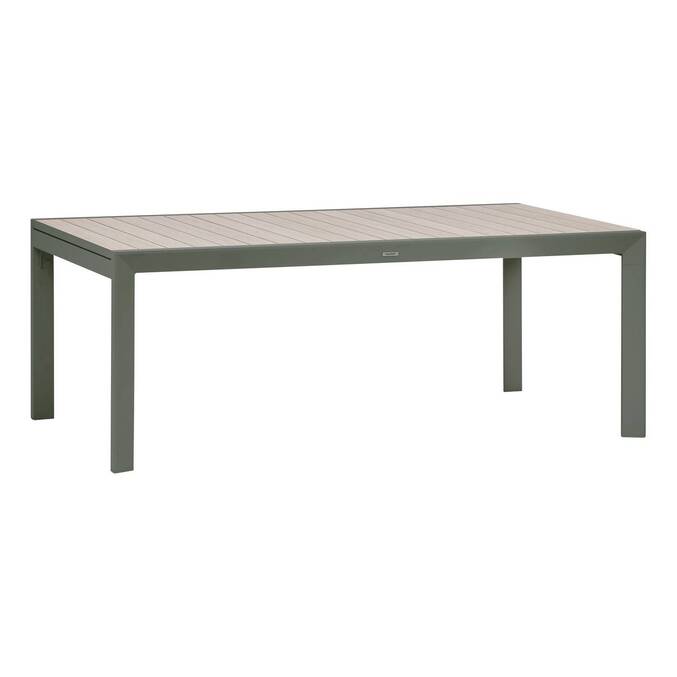 Table de jardin extensible rectangulaire EVASION Lin / Vert laurier