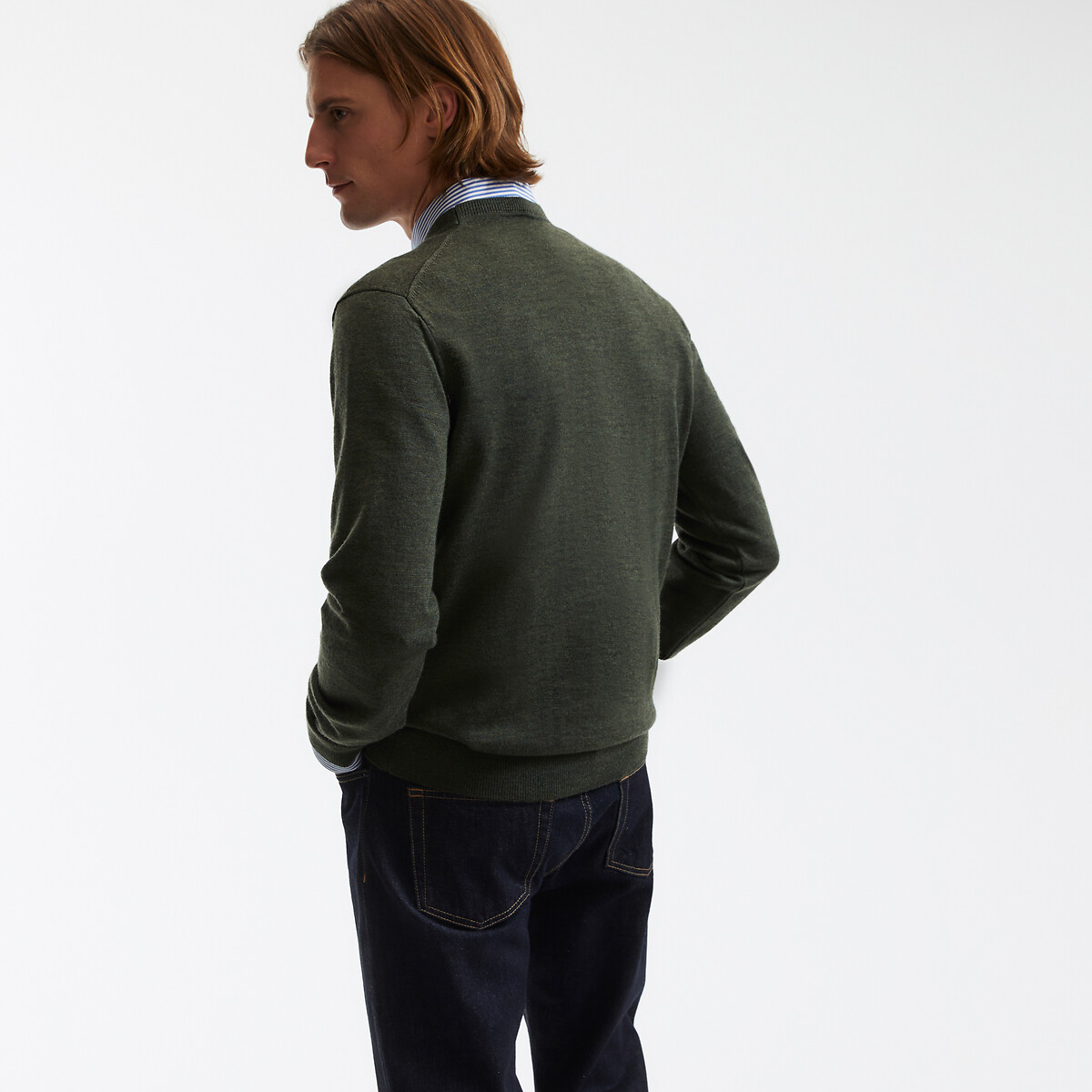COLEÇÕES LA REDOUTE<br>Trui em lã merino, assinatura BASTIEN