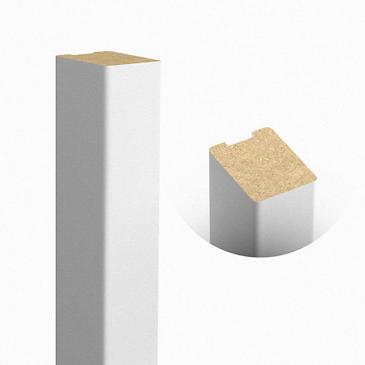 Lot de 4 tasseaux placage blanc 3 x 280 cm