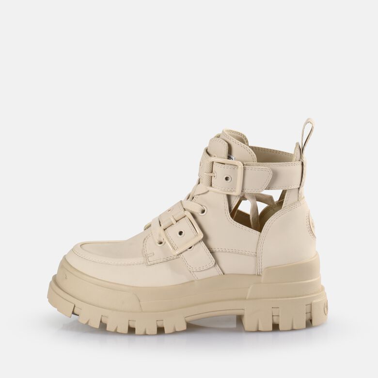 Aspha Bike Bottines à talon vegan, beige