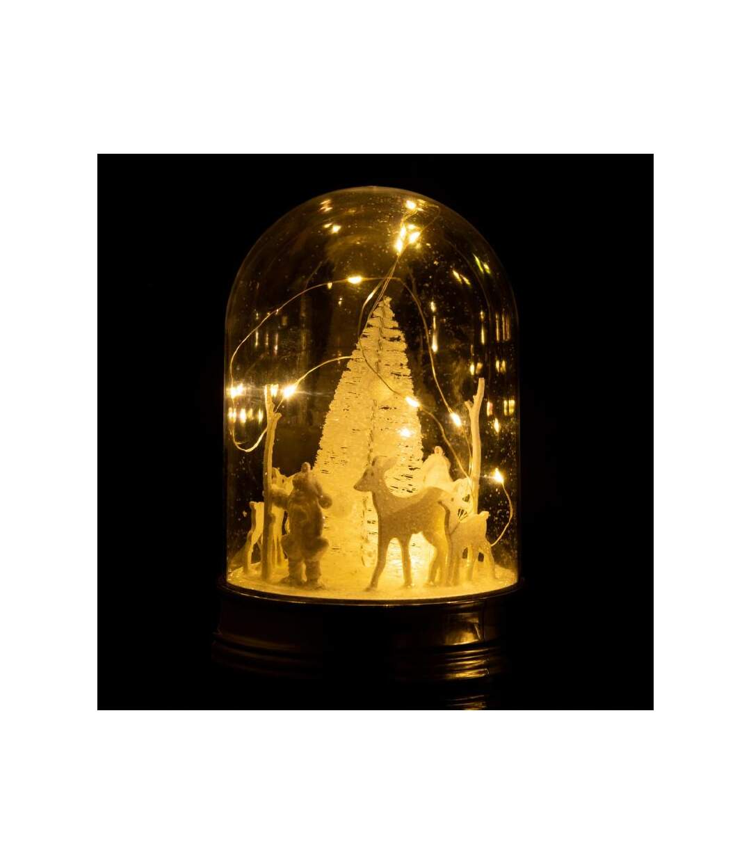 Paris Prix - Cloche Déco à Led noël 23cm Blanc & Transparent