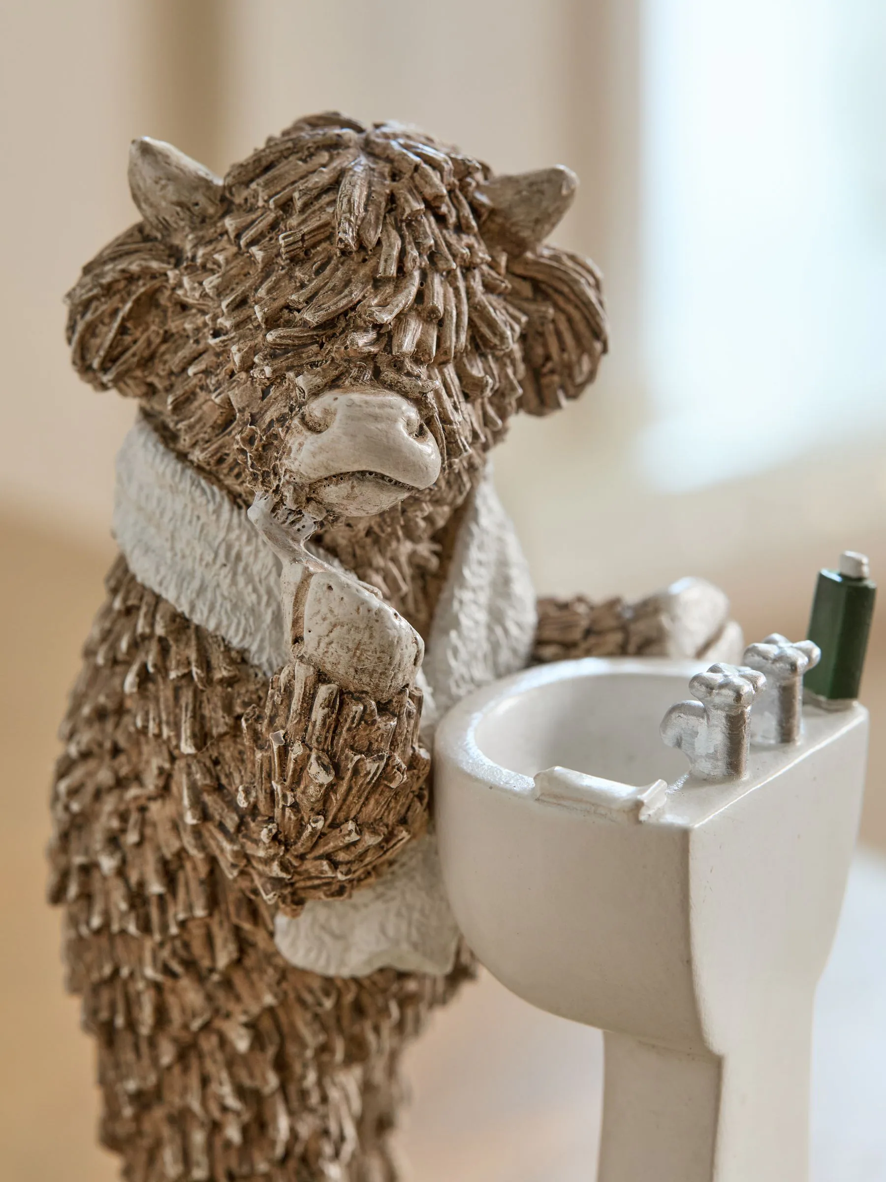Hamish the Highland Cow badkamerdecoratie