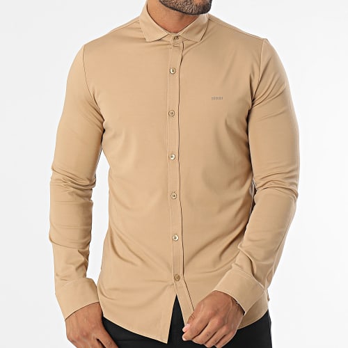 Chemise Manches Longues Beige