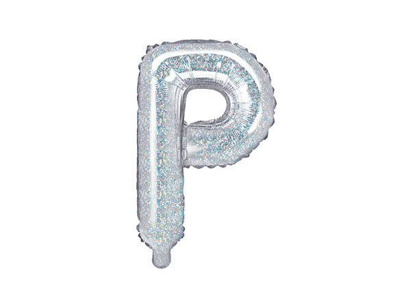 Folie Ballon Letter P Holografisch Leeg 35cm