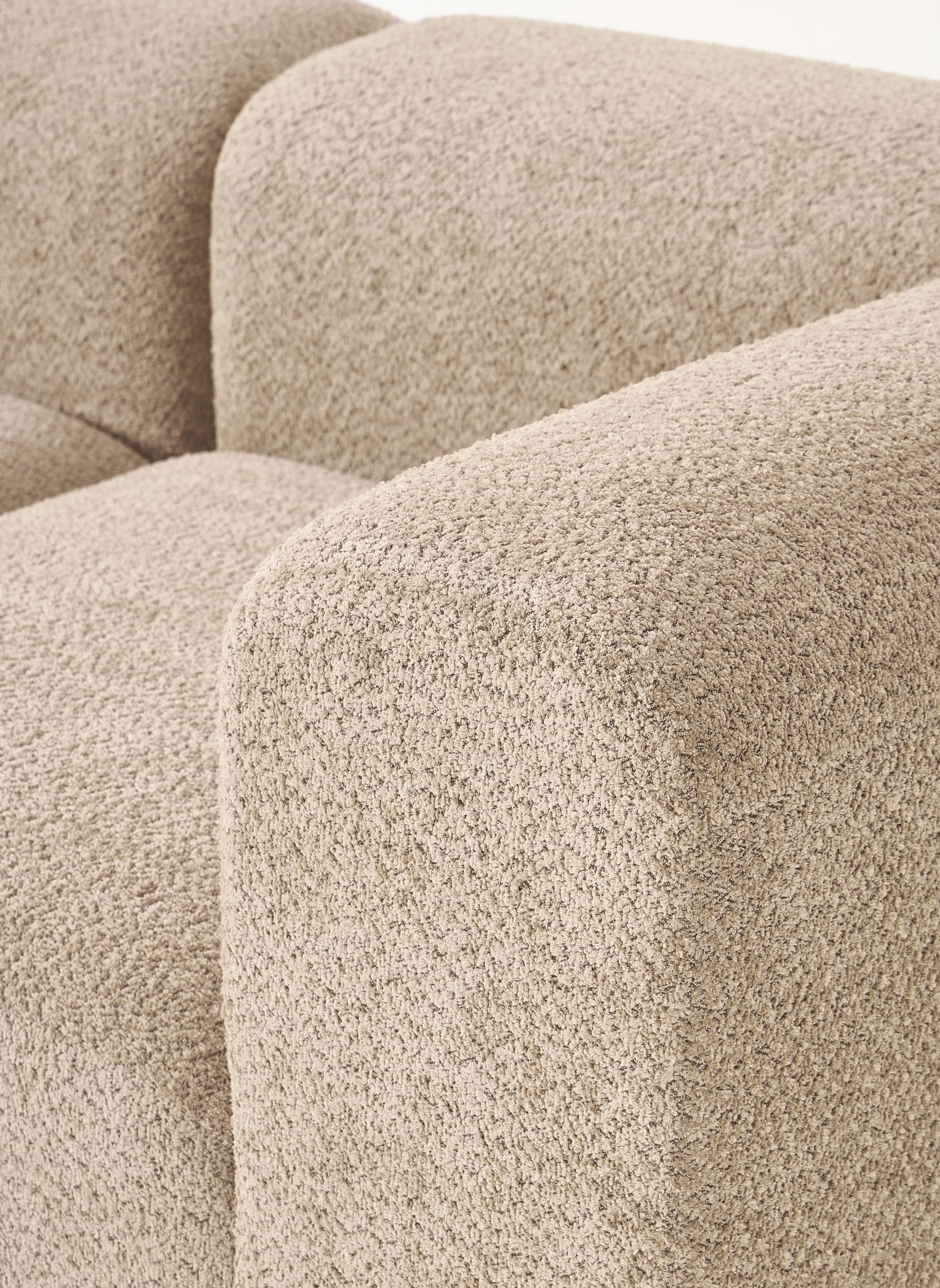 Modulaire bank Natalie (3-zits) van teddy-bouclé