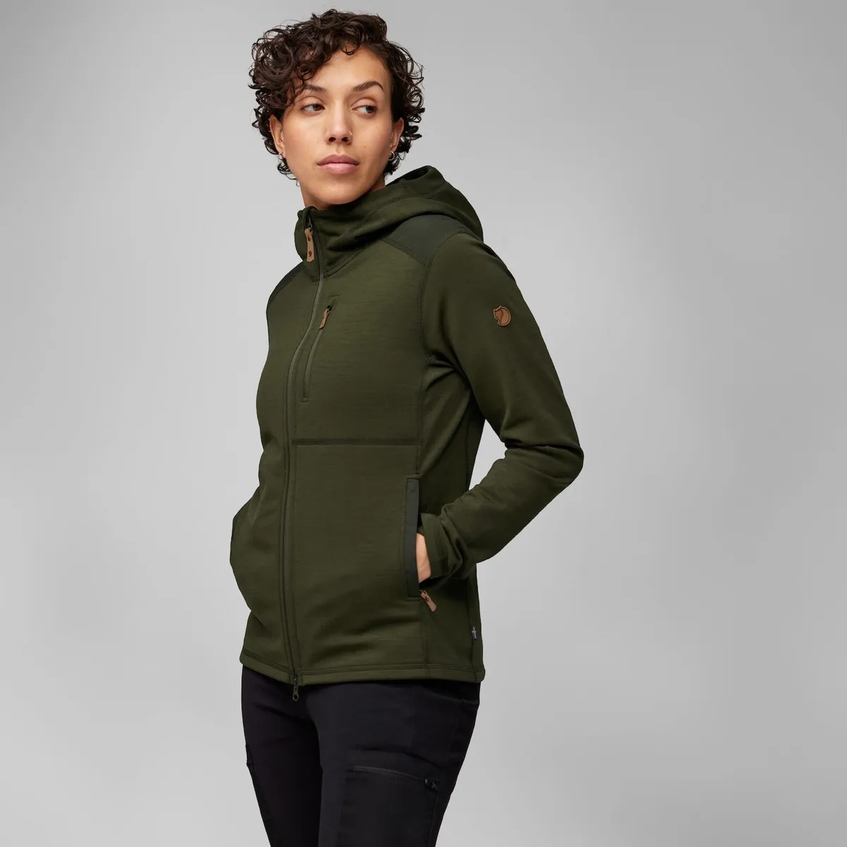 Fjällräven Keb Fleece Hoodie W Suede Brown
