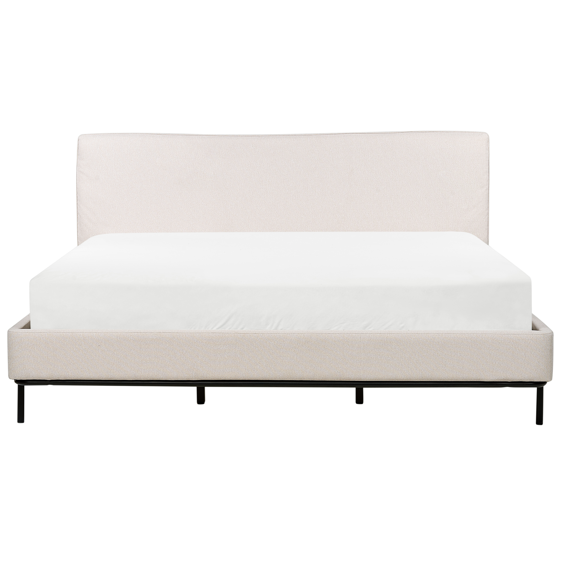 Beliani-CORIO-Tweepersoonsbed-Lichtbeige-180 x 200 cm-Polyester
