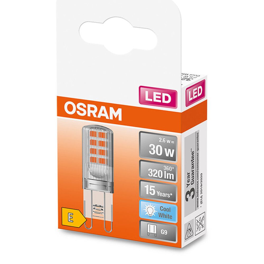 LYSPÆRE OSRAM LED PIN CL30 G9 320LM 2,6W