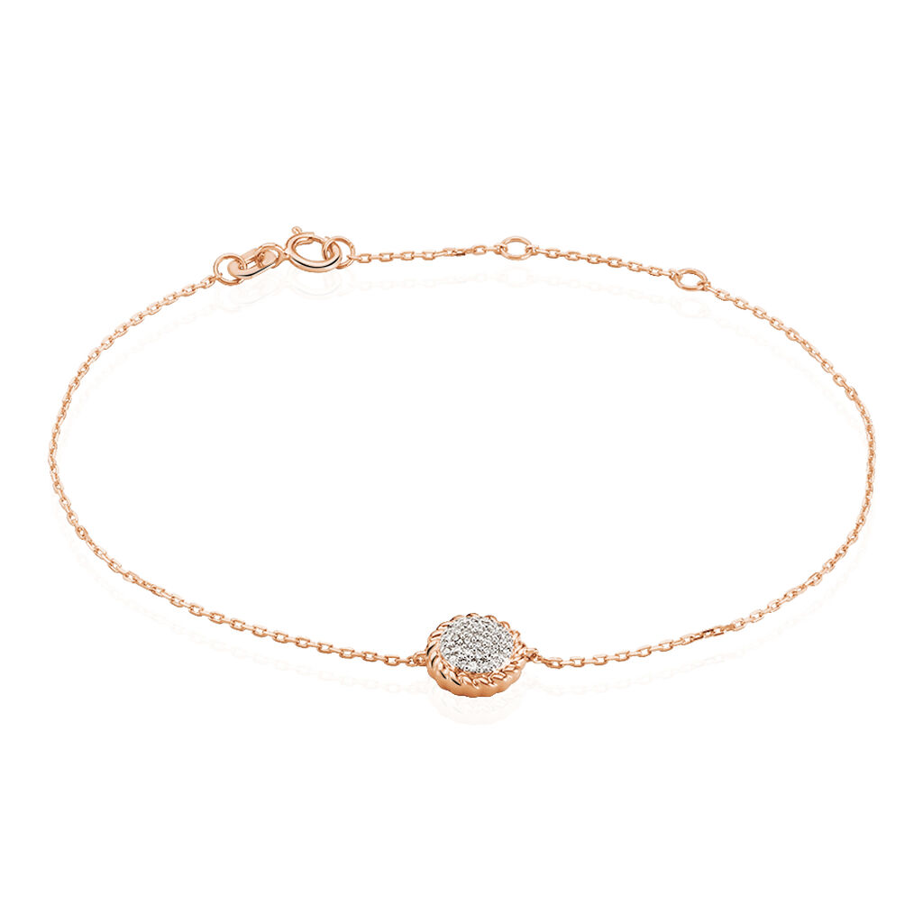Bracelet Anne-laure Or Rose Diamant