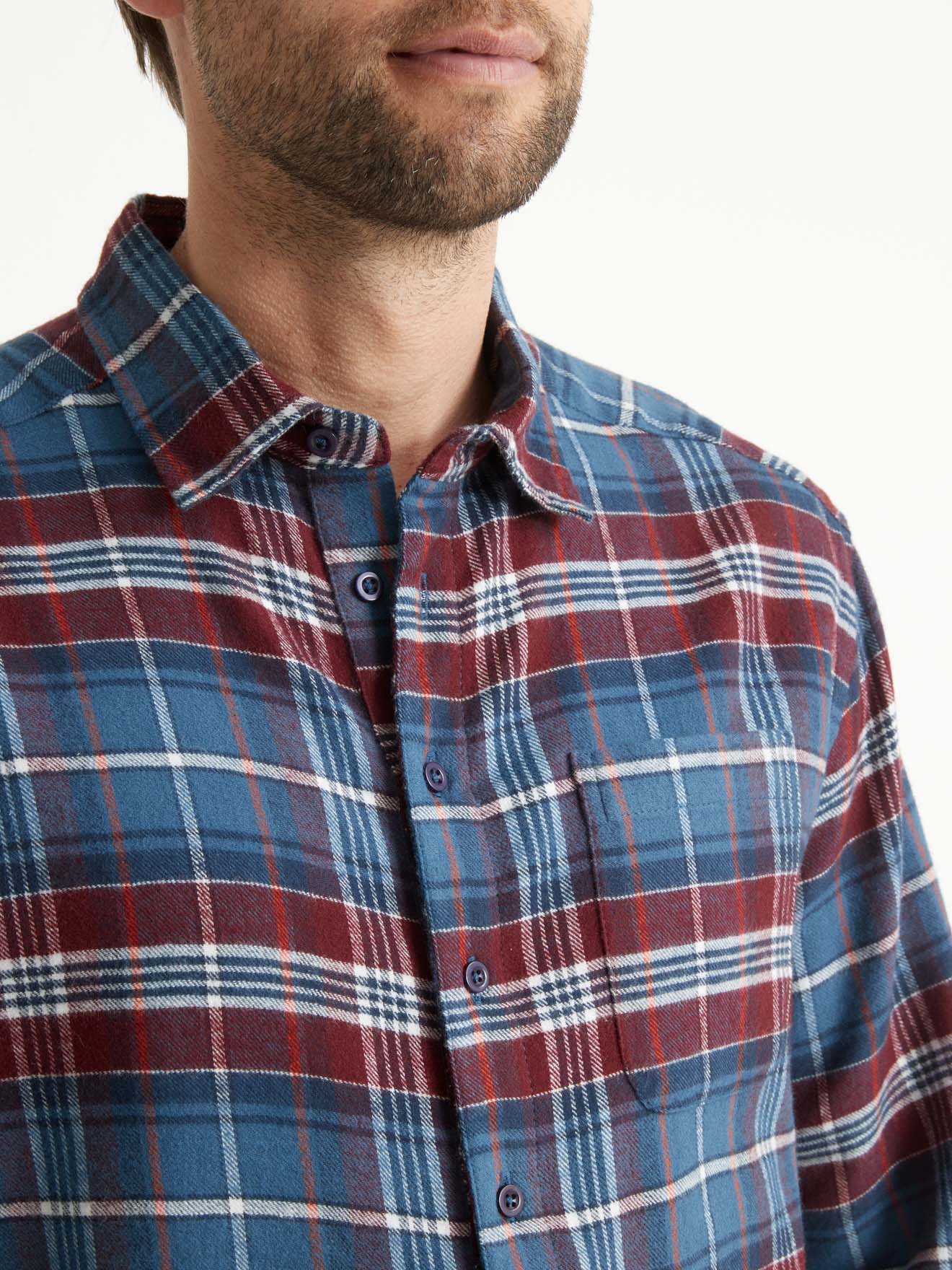 Chemise de travail extra longue flanelle