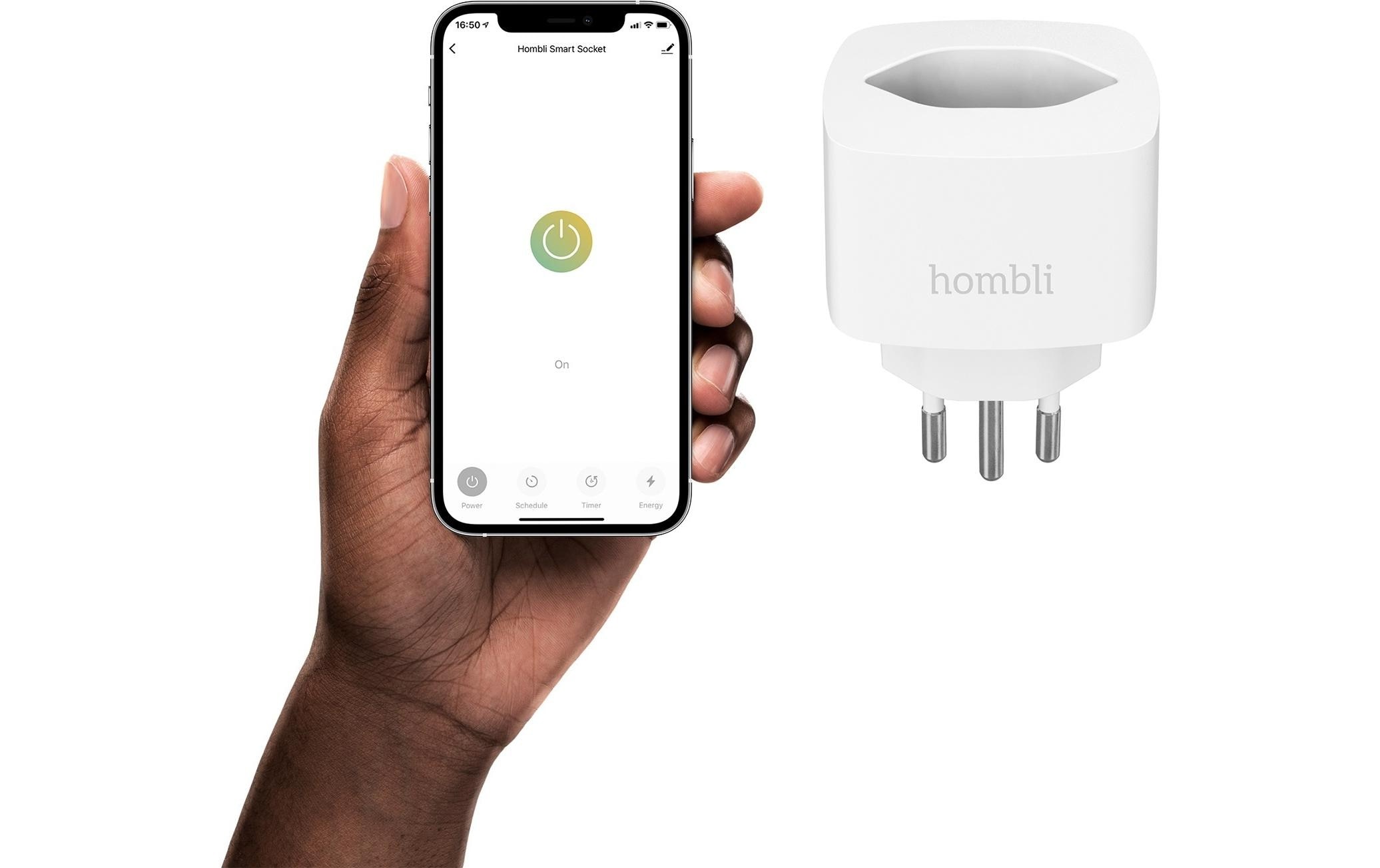Hombli Smart-Home-Steuerelement »Socket CH Weiss 3er-Set«