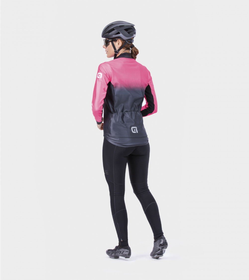 Ale PR-S Gradient Fietsjack Fluo Roze/Zwart Dames