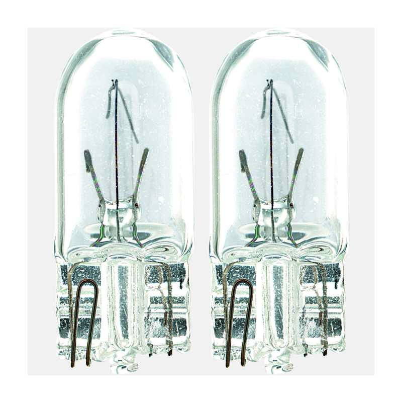 Glødepære T10, 12 V, 5 W, 2 stk.