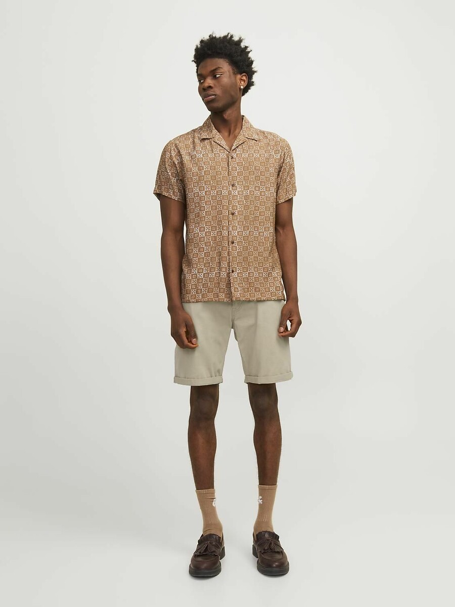 JACK & JONES<br>Bermudas slim em tecido com 5 bolsos, Jjirick