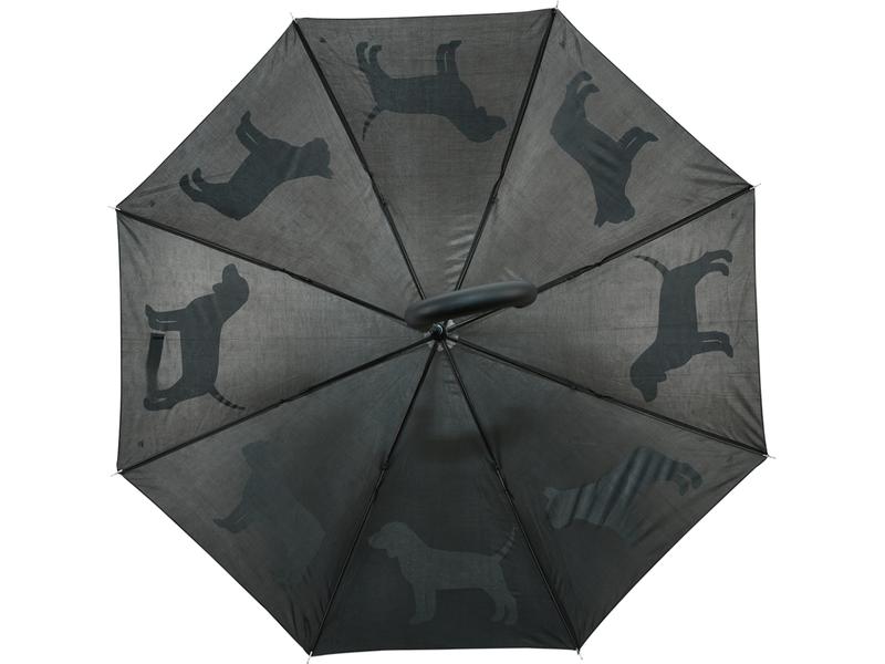Esschert Design Schirm Reflektor Hunde Grau/Schwarz Reflektierender Regenschirm