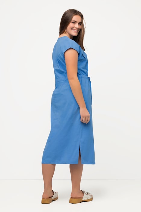 Midikleid, Rundhals, ärmellos, Biobaumwolle