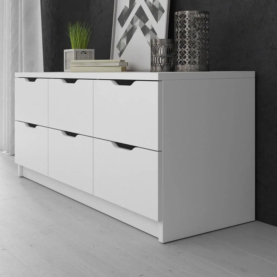 Meubella - Ladekast Kennedy - Wit - 120 cm