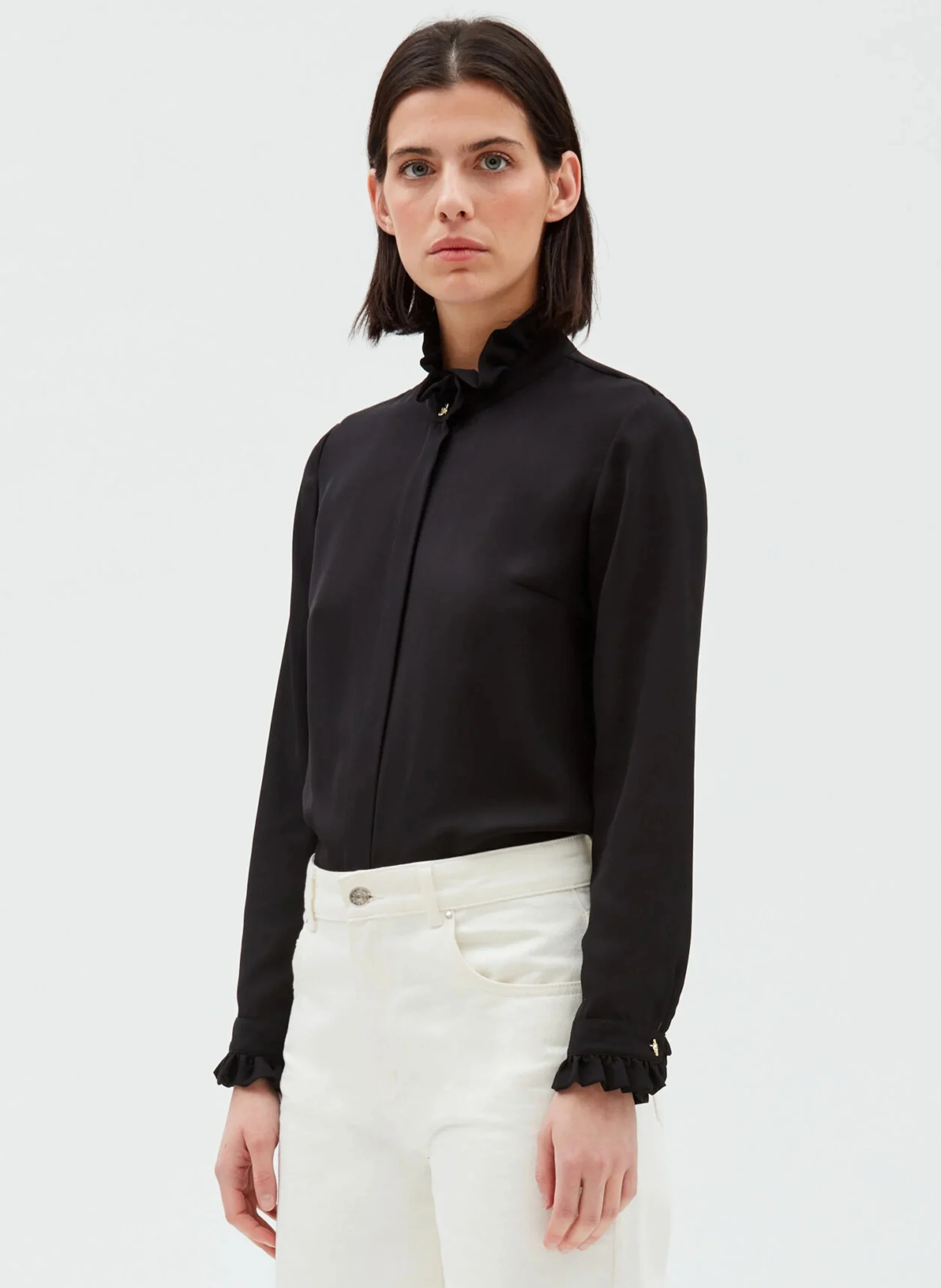 Chemise col victorien| Noir