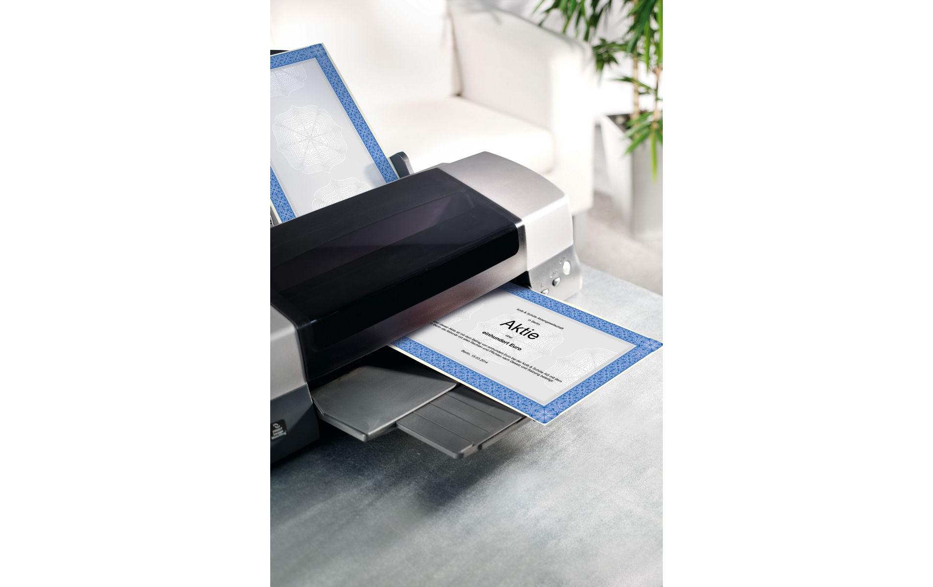 Motivpapier Wertpapier A4, 185 g, 20 Blatt, BlauIdeal zum Bedrucken