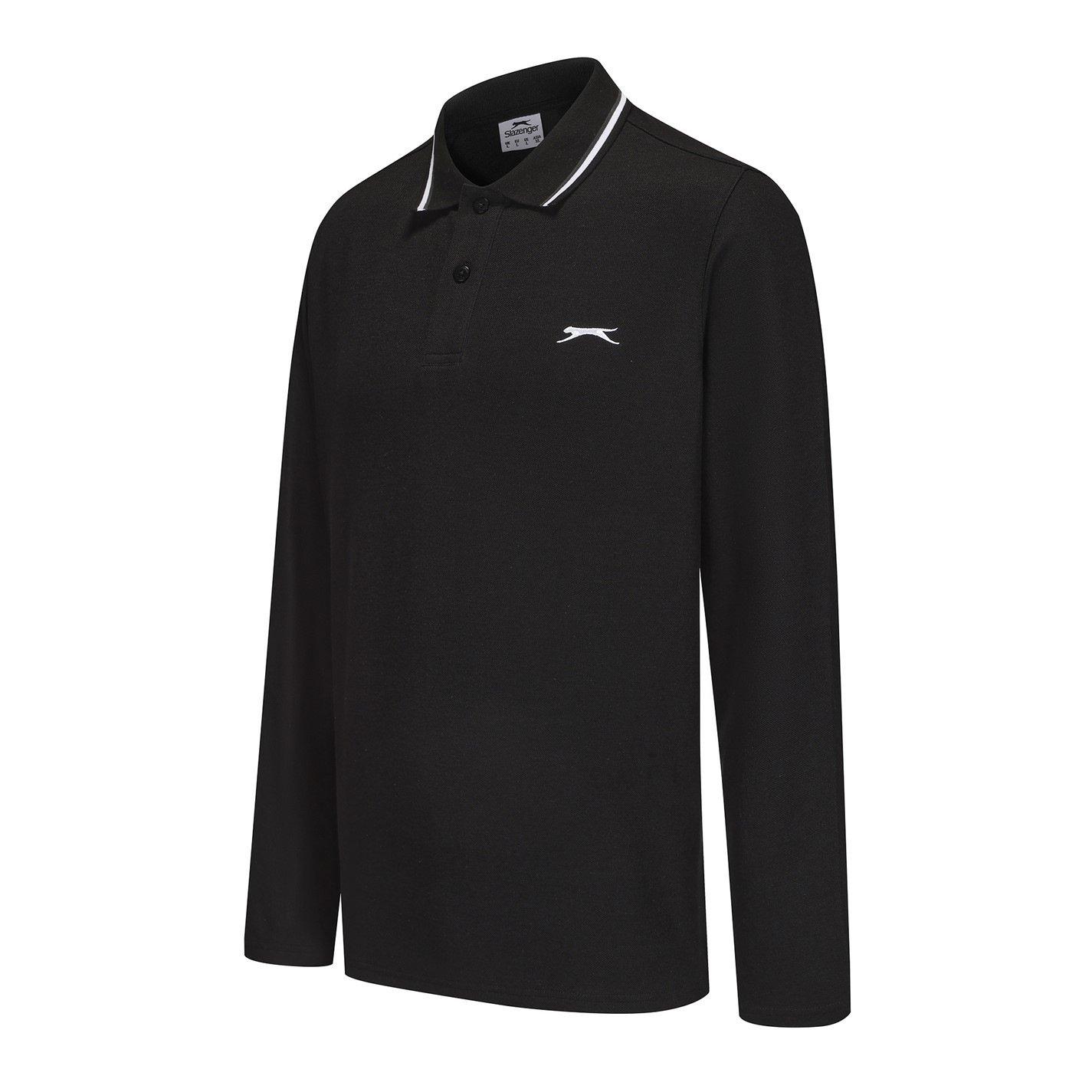 Slazenger Long Sleeve Tipped Polo Men