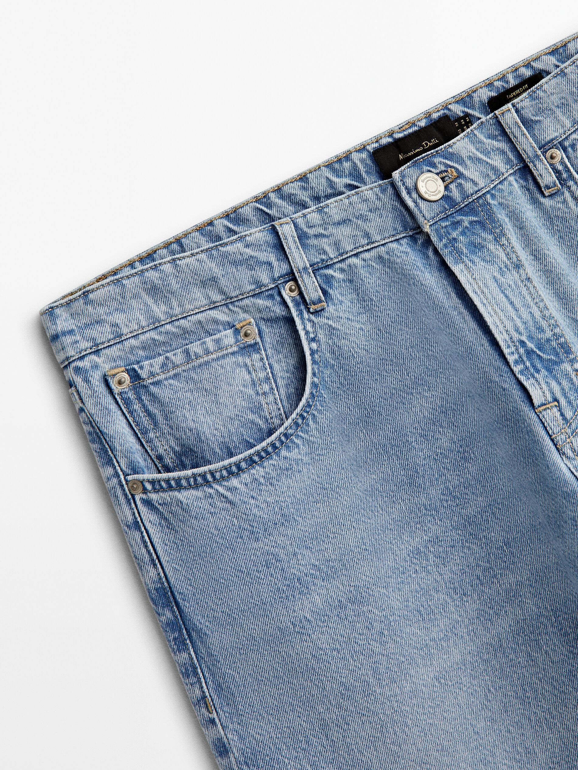 Calça vaquero com corte afunilado - INDIGO